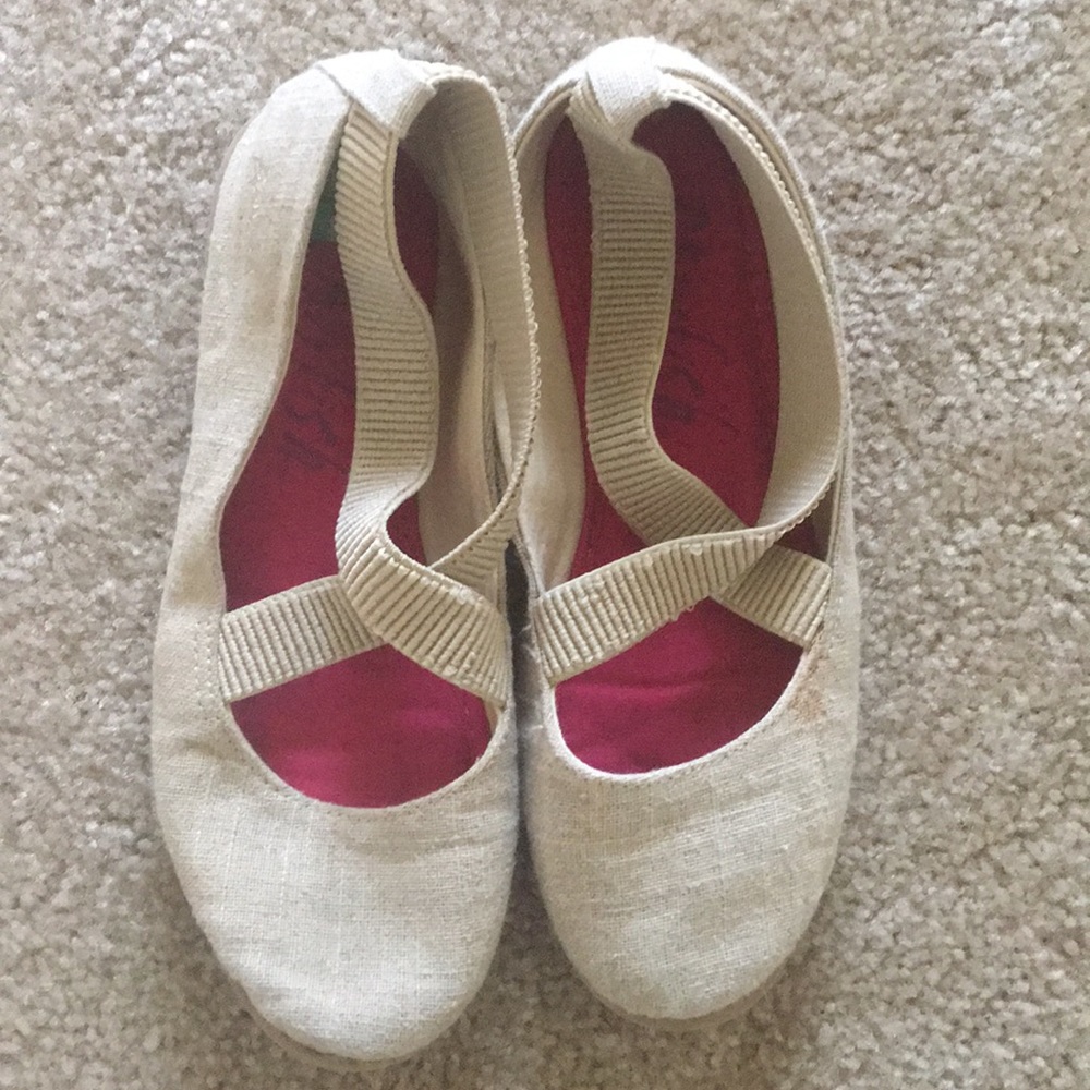 Slip on shoes.